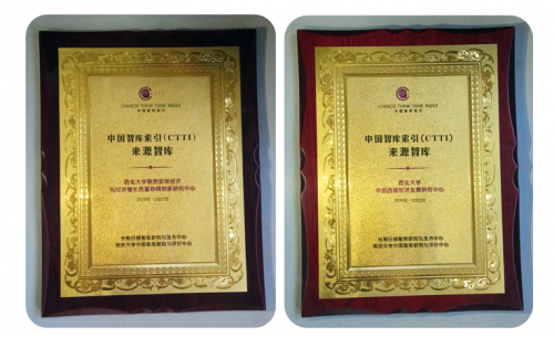 我校研究中心入选中国智库索引（CTTI）来源智库（2019-2022）