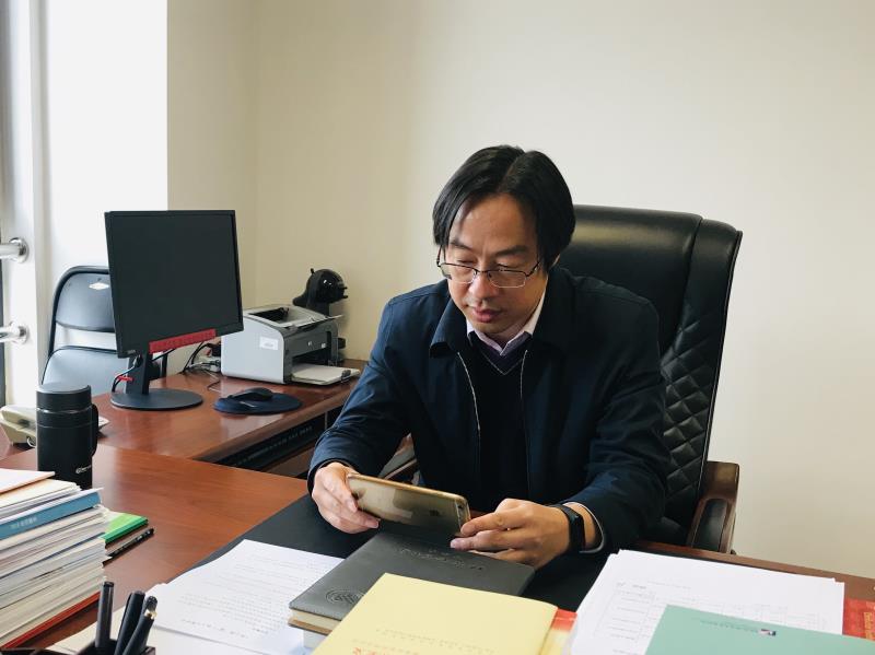 黄益方副校长参加18级人力资源管理班主题“云班会”