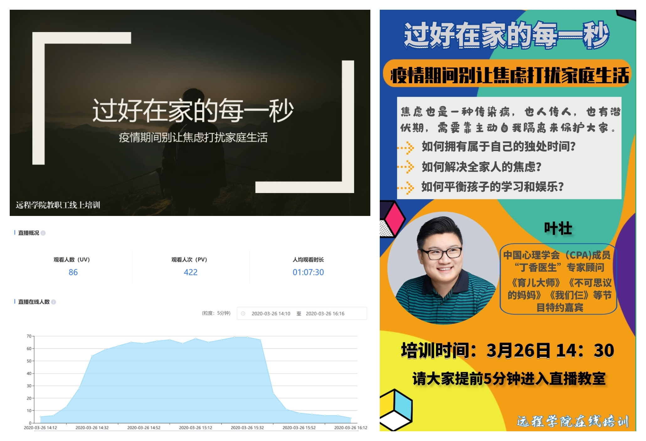 远程学院开展心理健康“云”讲座