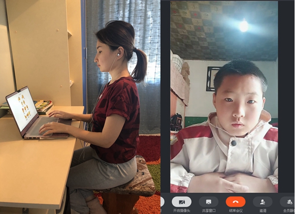 【走基层助脱贫】（60）国际学院组织留学生为合阳县小学生上网课