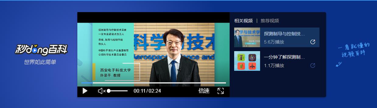 西电探测制导与控制技术专业“秒懂百科”上线