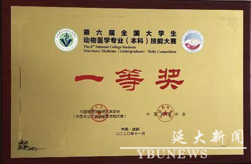 我校荣获第六届全国大学生动物医学专业技能大赛一等奖