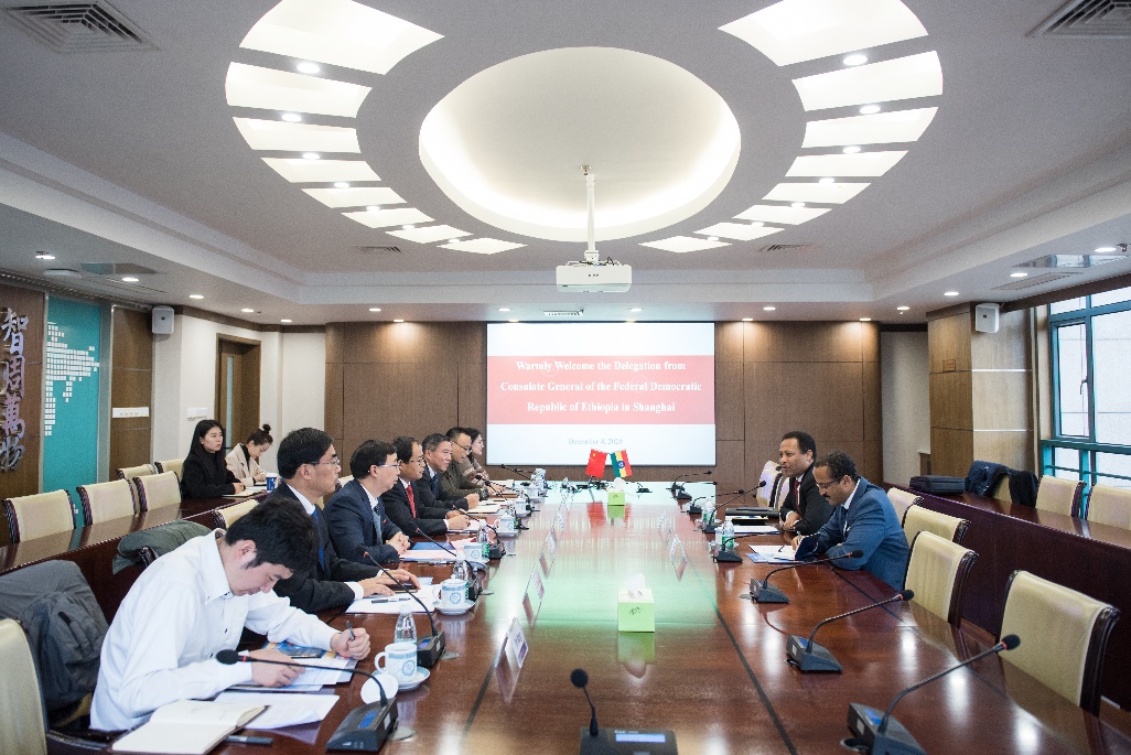 校长单忠德会见埃塞俄比亚驻上海总领馆总领事WorkalemahuDestaEshete一行