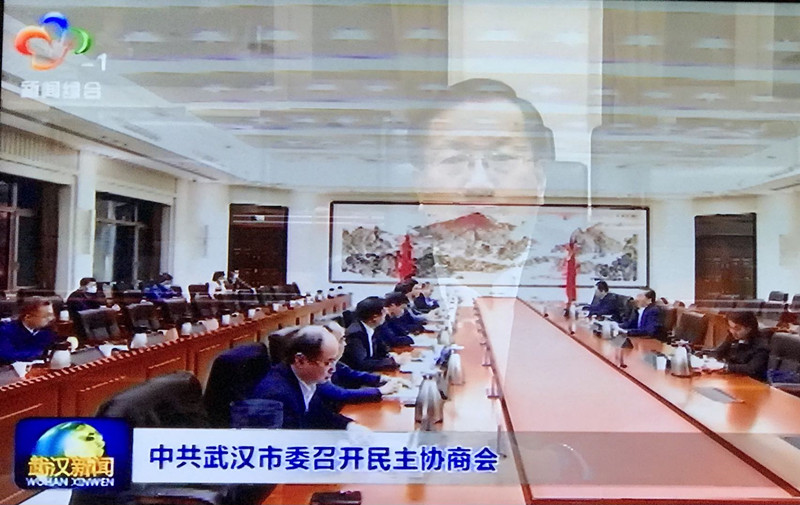 过文俊教授出席中共武汉市委召开的民主协商会