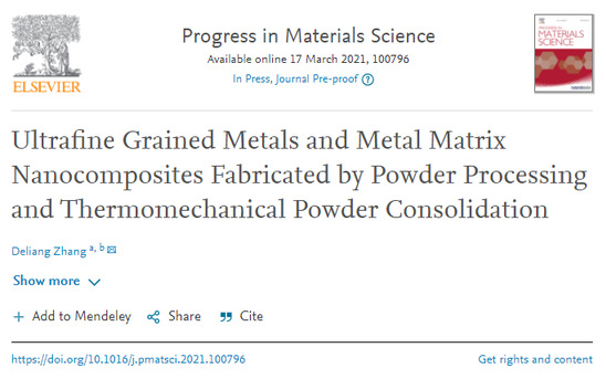 我校张德良教授在国际材料领域顶级综述期刊发表文章