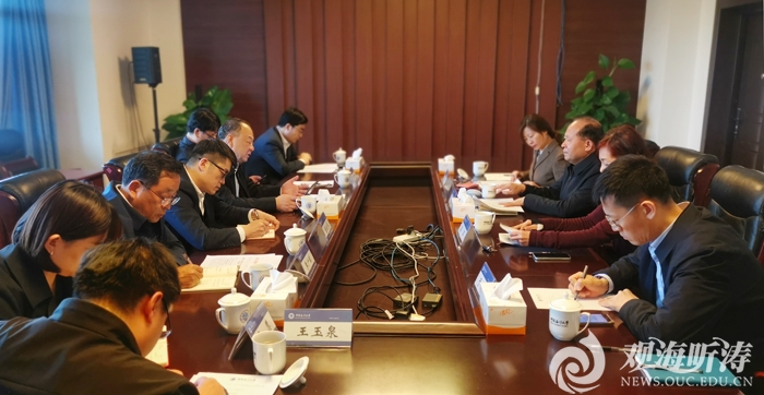 山东省人社厅领导到中国海大对学校山东省政协委员的提案进行面复