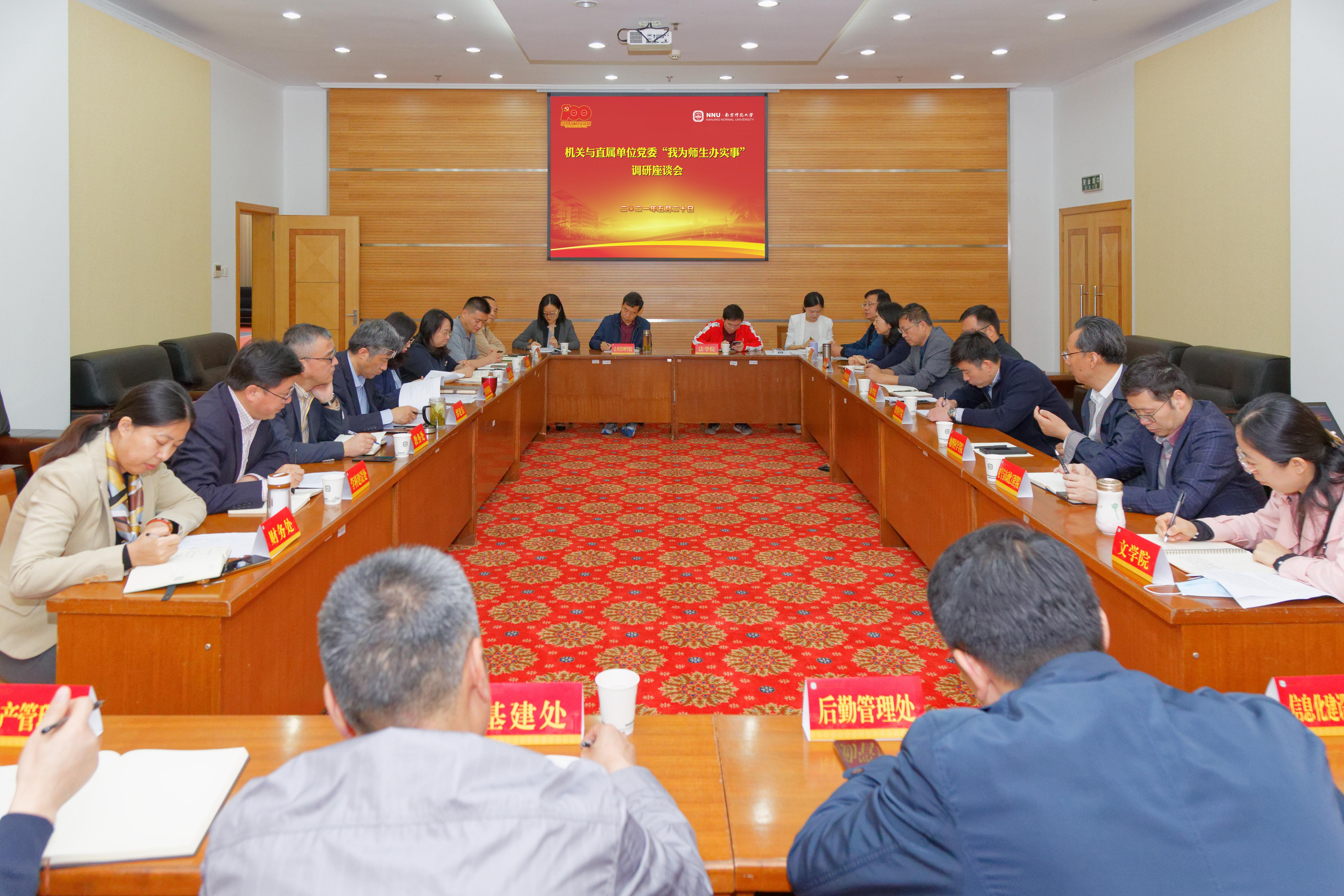 我校机关与直属单位党委召开“我为师生办实事”调研座谈会