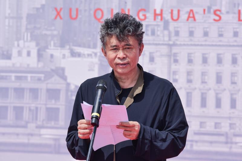 上海交大媒体与传播学院徐庆华教授外滩创作百米巨幅狂草献礼建党百年