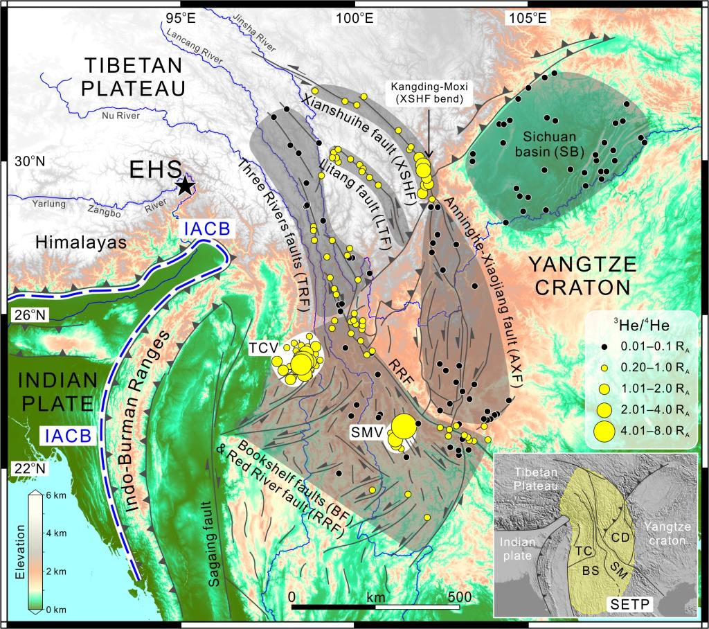 《自然-通讯》杂志发表青藏高原流体地球化学研究成果