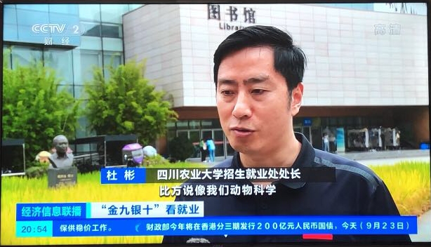 中央电视台报道我校秋季校园招聘工作