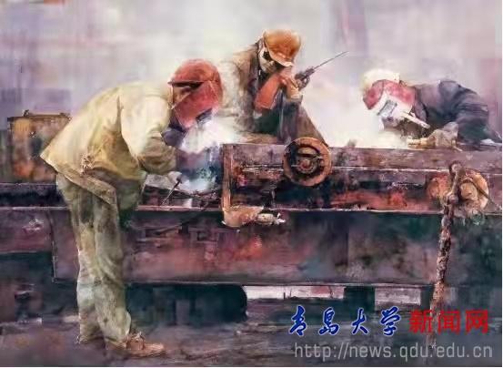 我校师生参加“中国美术馆学术邀请系列展——青岛水彩”展览