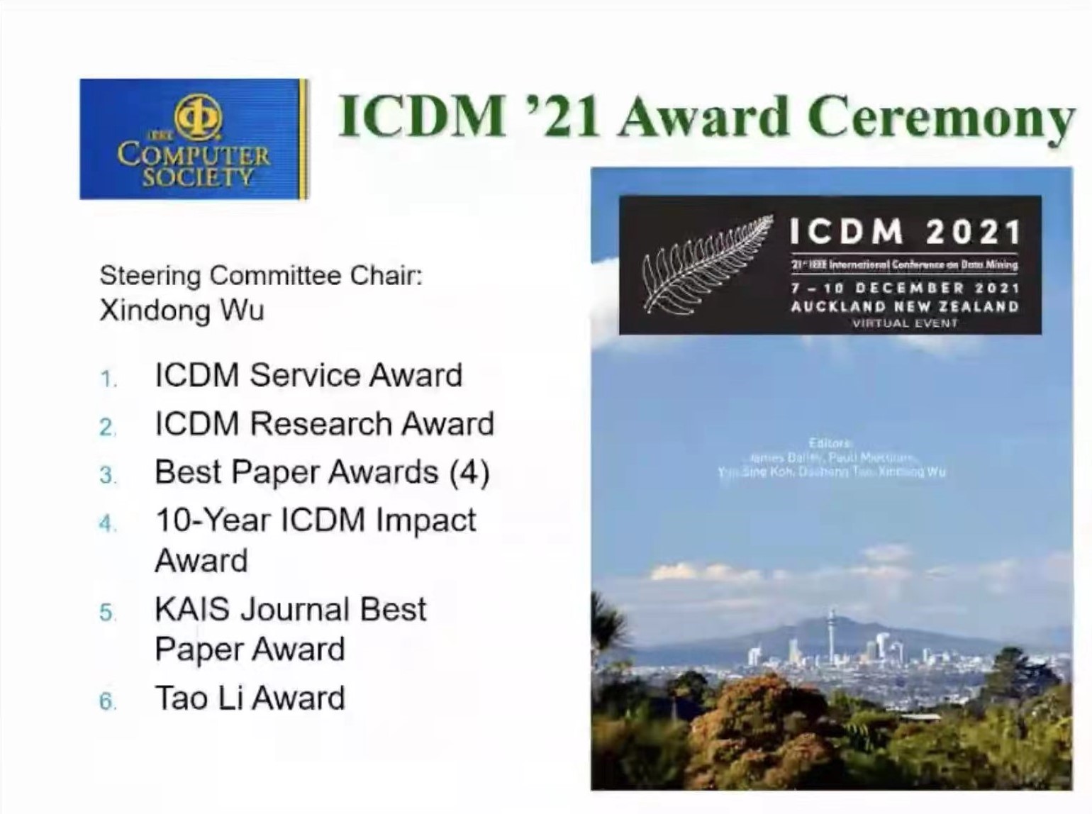 智能与计算学部学生荣获数据挖掘顶会ICDM2021最佳学生论文奖