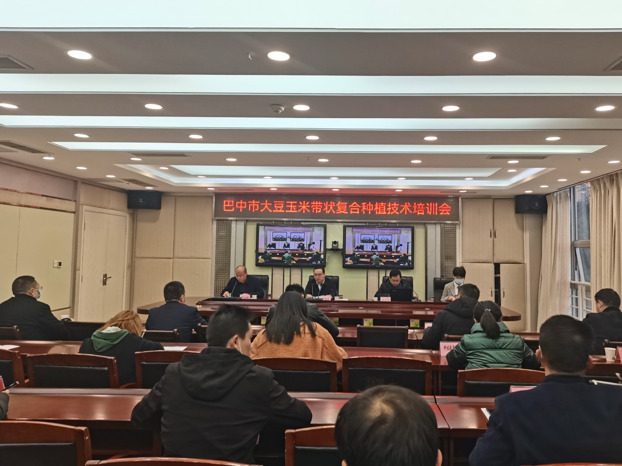 我校专家在巴中开展大豆玉米带状复合种植技术培训