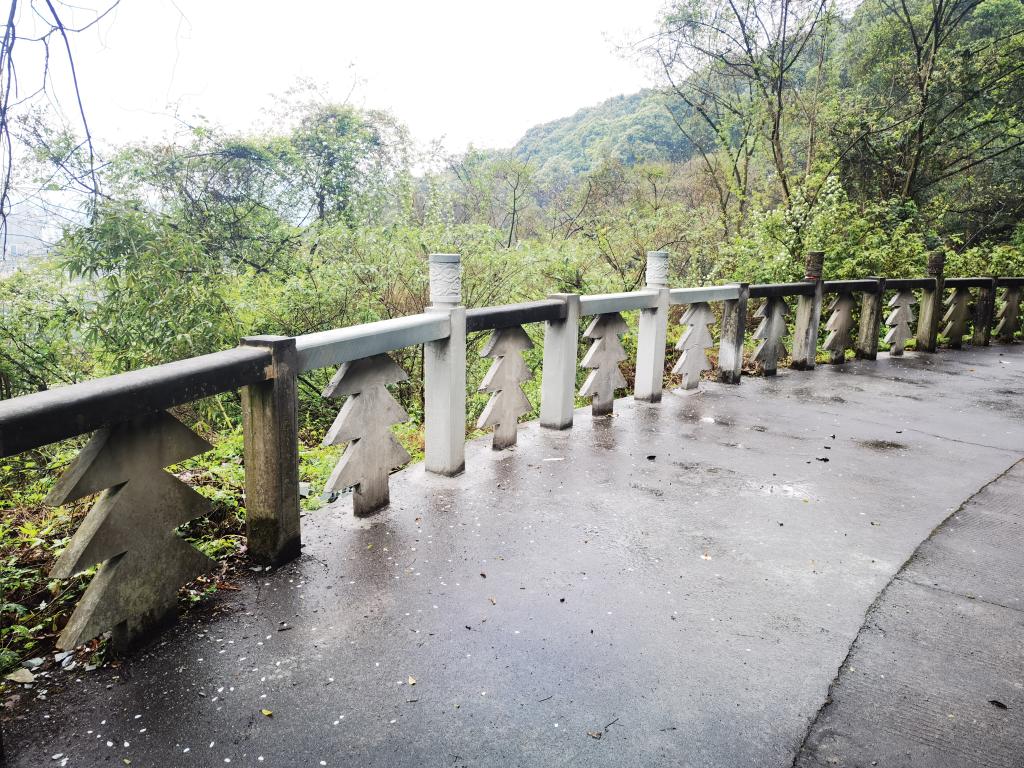 老板山读书公园护栏修复一新