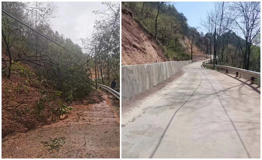 黄山村山体滑坡地质灾害带得到全面治理