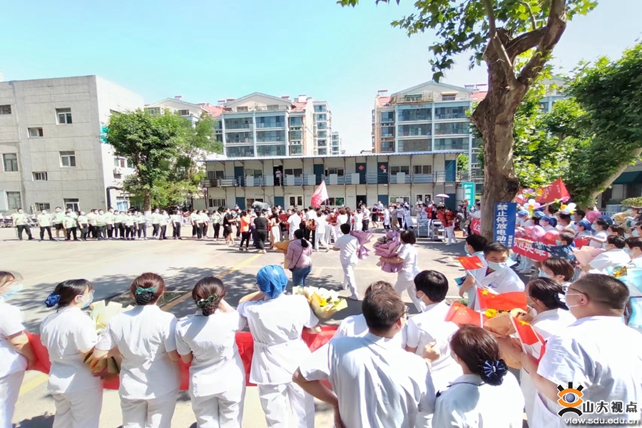 ［附属医院］山大二院援沪医疗队凯旋欢迎仪式举行