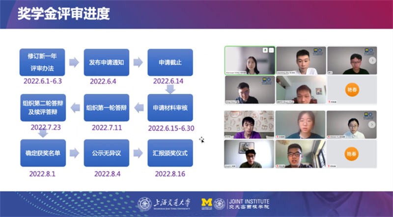 2022年唐君远密西根学院奖学金获奖学生交流会举行