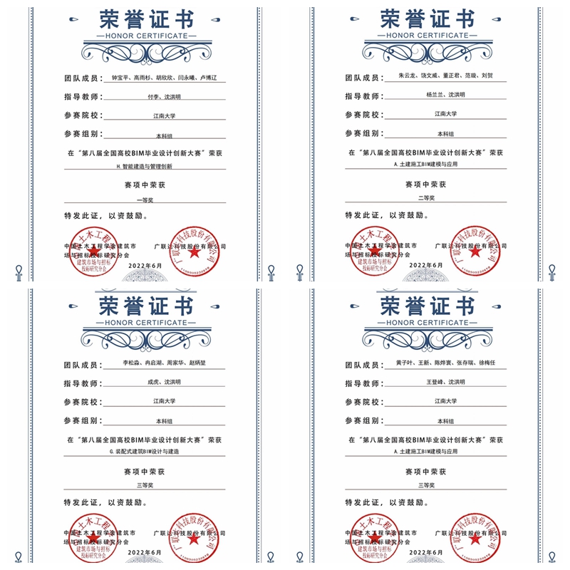 江南学子在第八届全国高校BIM毕业设计创新大赛中喜获佳绩