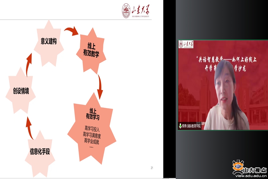 ［教育教学］教学促进与教师发展中心联合国际教育学院举行线上开学第一课教学能力提升主题沙龙活动