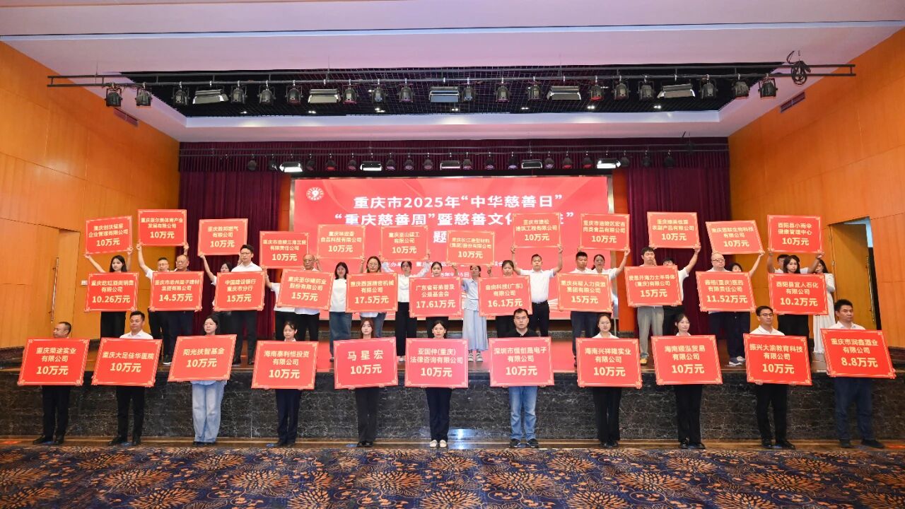 重庆启动2025年“中华慈善日”“重庆慈善周”暨慈善文化“五进” 主题活动