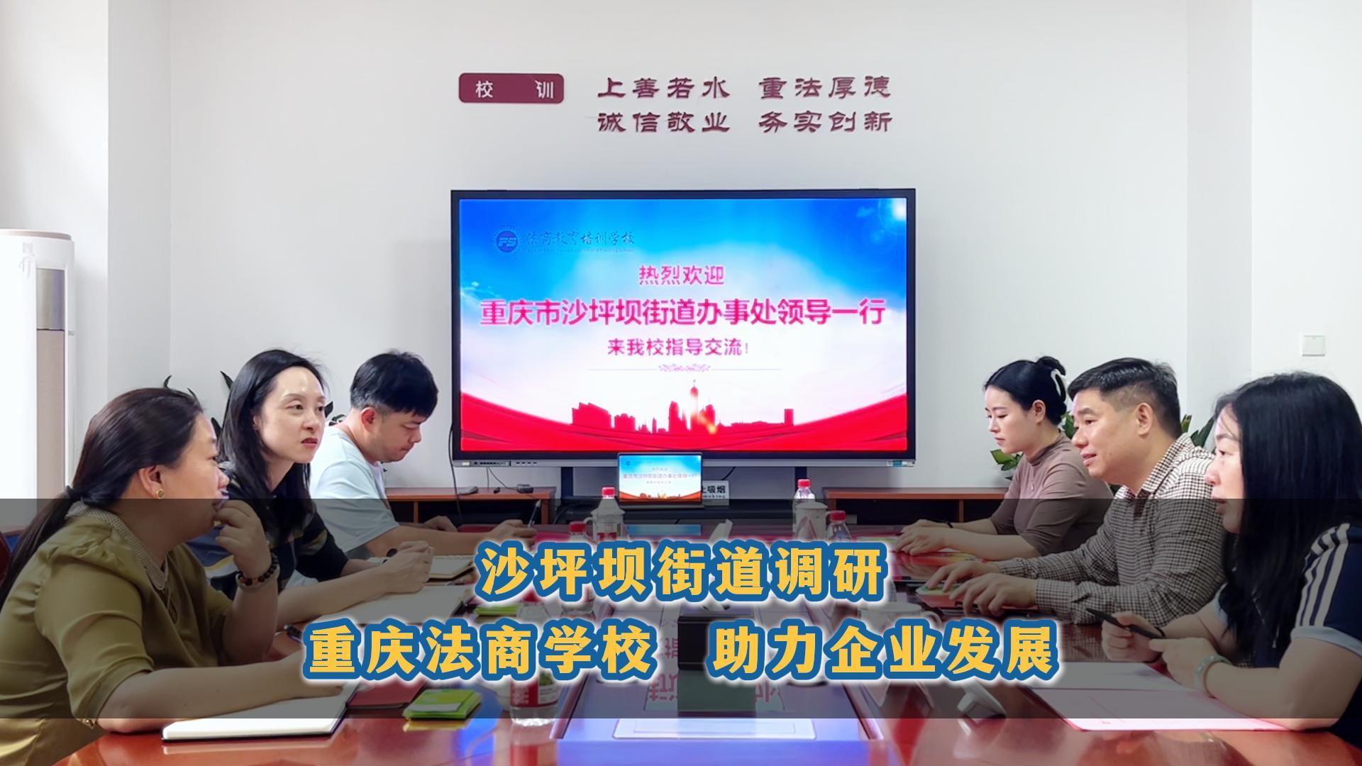 沙坪坝街道调研重庆法商学校 助力企业发展