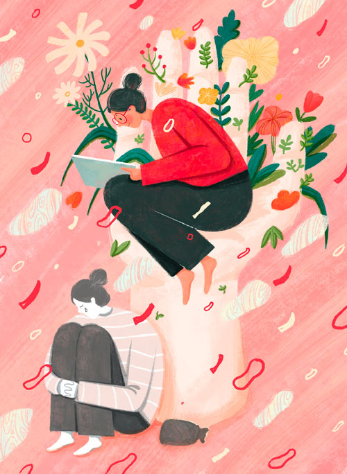 为留守女童补上一堂生理卫生课
