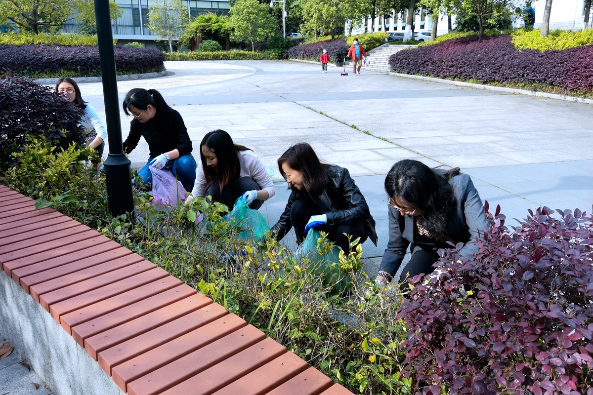 学校开展爱国卫生运动守护山水校园