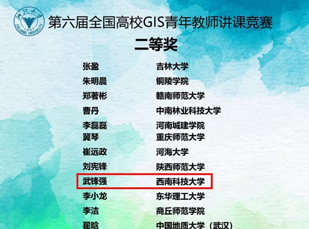 我校教师在第六届全国高校GIS青年教师讲课竞赛中获佳绩