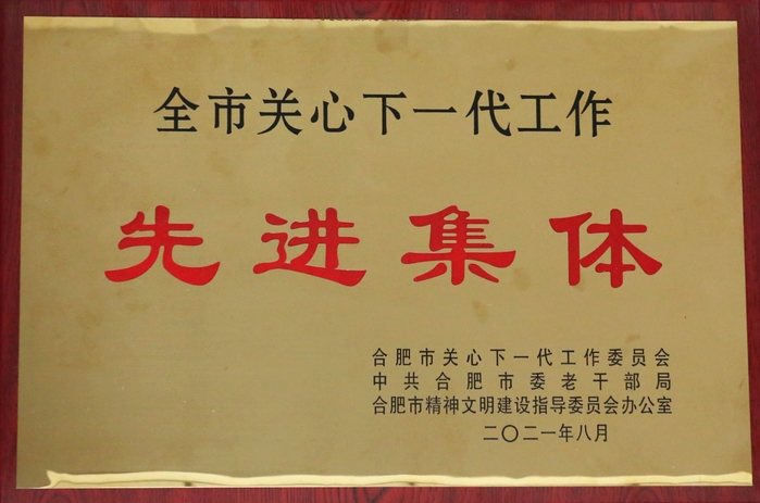 合肥学院关工委荣获“全市关心下一代工作先进集体”称号