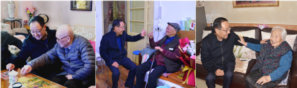 重阳节前夕校领导带队走访慰问离退休老同志