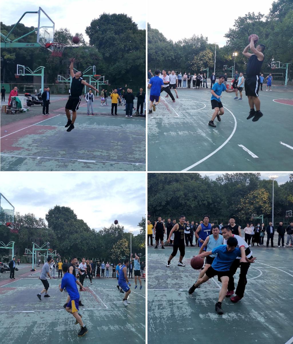 课上相互学习，课下切磋球技——中南班与省直班进行篮球友谊赛