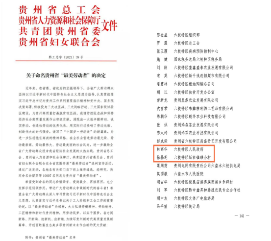 我校定点帮扶干部获“贵州省最美劳动者”称号