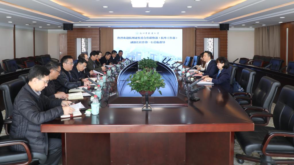 杭州亚组委合作联络部副部长杜作锋一行来校调研指导