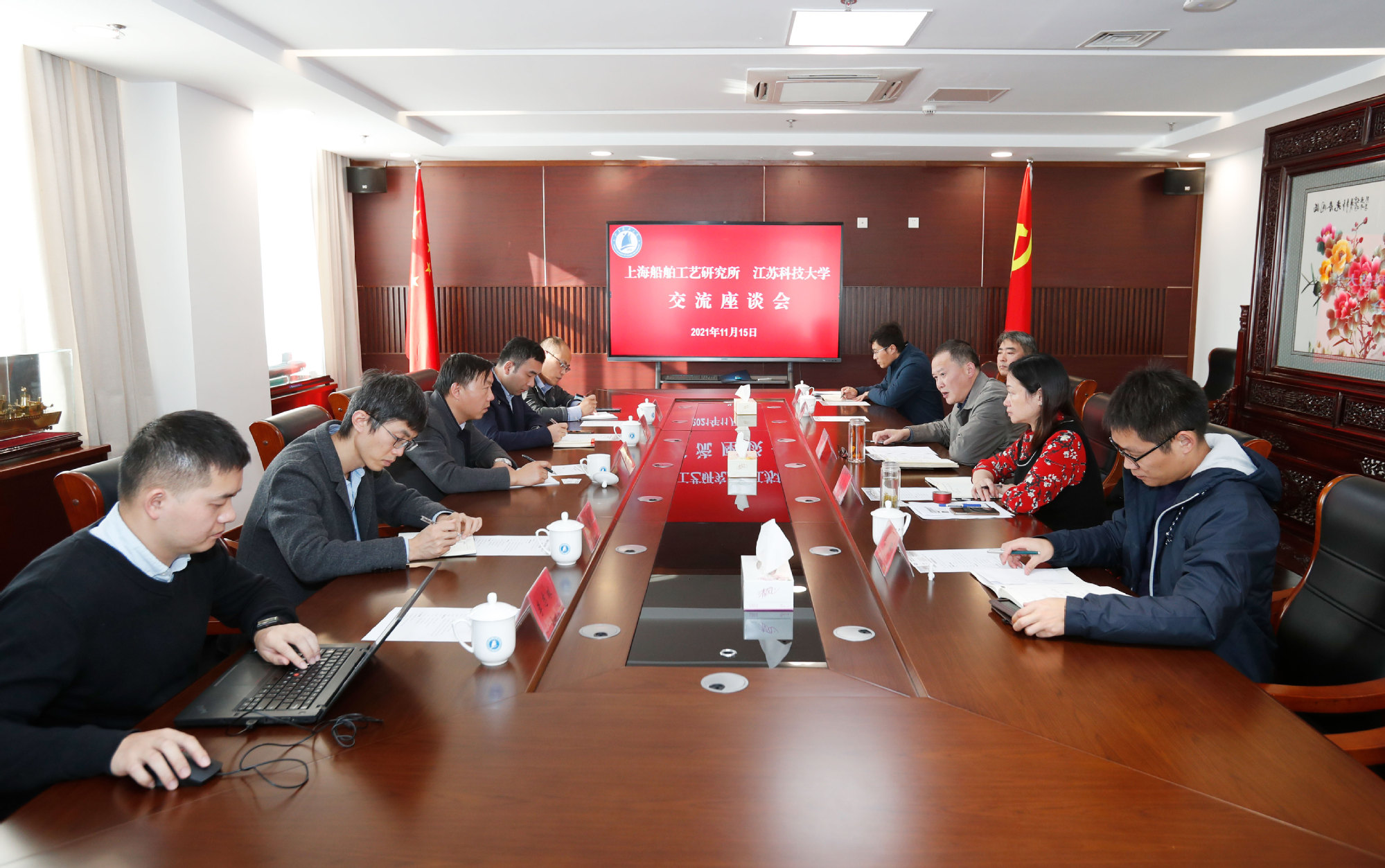 上海船舶工艺研究所副所长杨润党一行来校调研