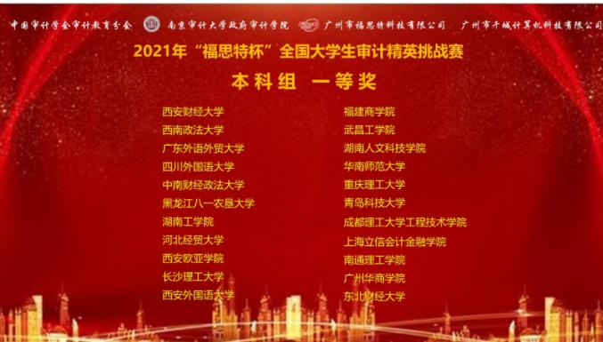 我校学生荣获全国审计精英挑战赛一等奖
