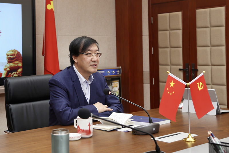 副校长王来喜为经济管理学院全体教师作党史学习教育专题讲座