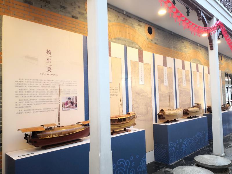 《清明上河图》里的汴河船模特展在董浩云航运博物馆启幕