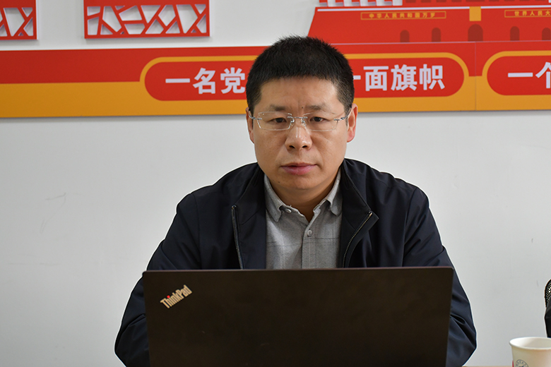 学校党委常委、副校长邓国彬为武装部保卫处讲授“党的十九届六中全会精神学习”专题党课