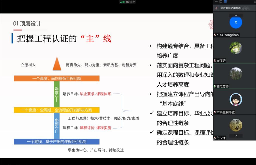 西电召开工程教育认证体系顶层设计研讨会