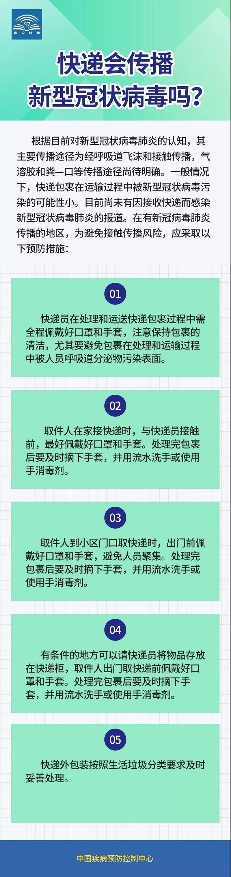 【疫情防控小贴士】快递会传播新型冠状病毒吗？