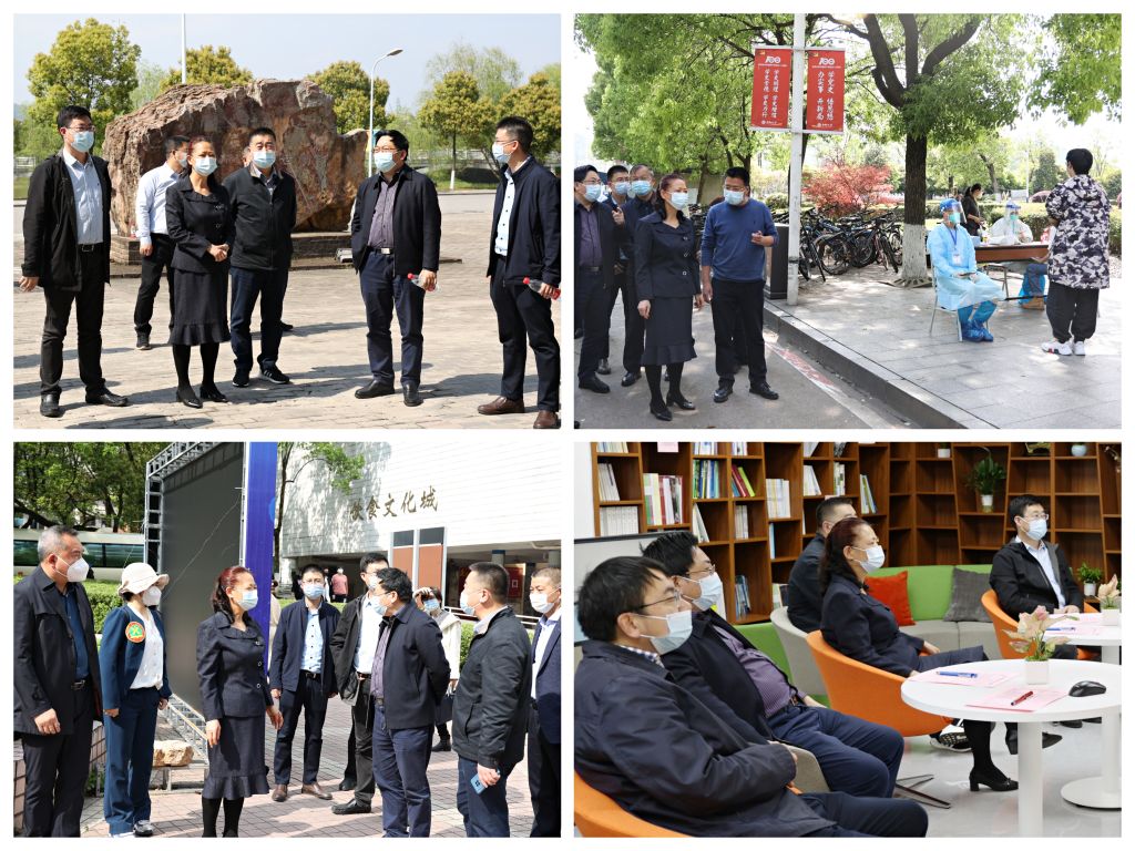 田红旗检查学校疫情防控和线上教学工作