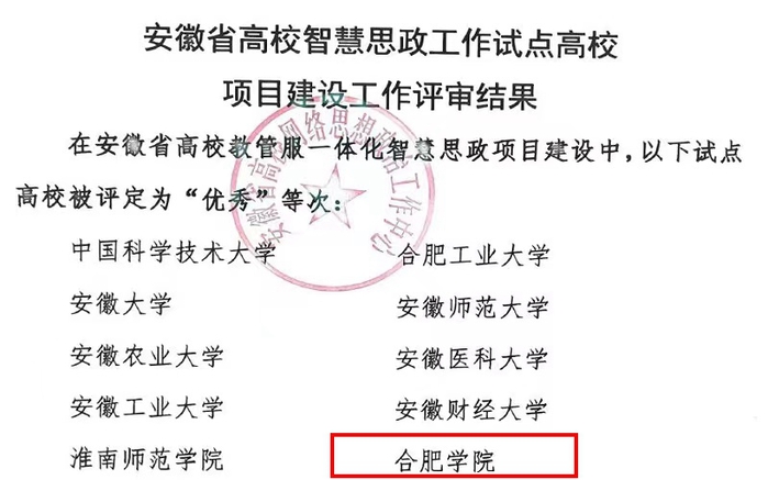 我校教管服一体化智慧思政建设项目在省教育厅评审中获“优秀”等次