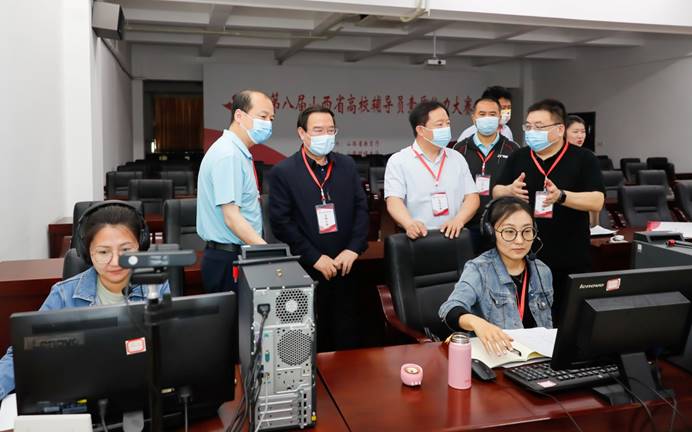 党委书记丁耀武到第八届山西省高校辅导员素质能力大赛决赛现场指导工作