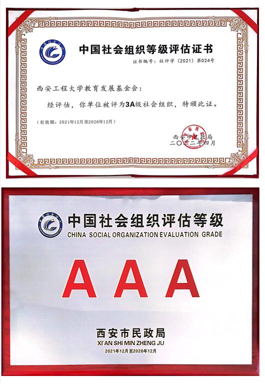 我校教育发展基金会获评3A级社会组织