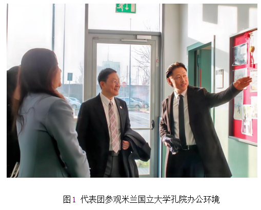 中外语言交流合作中心副主任胡志平率团访问我校米兰国立大学孔子学院
