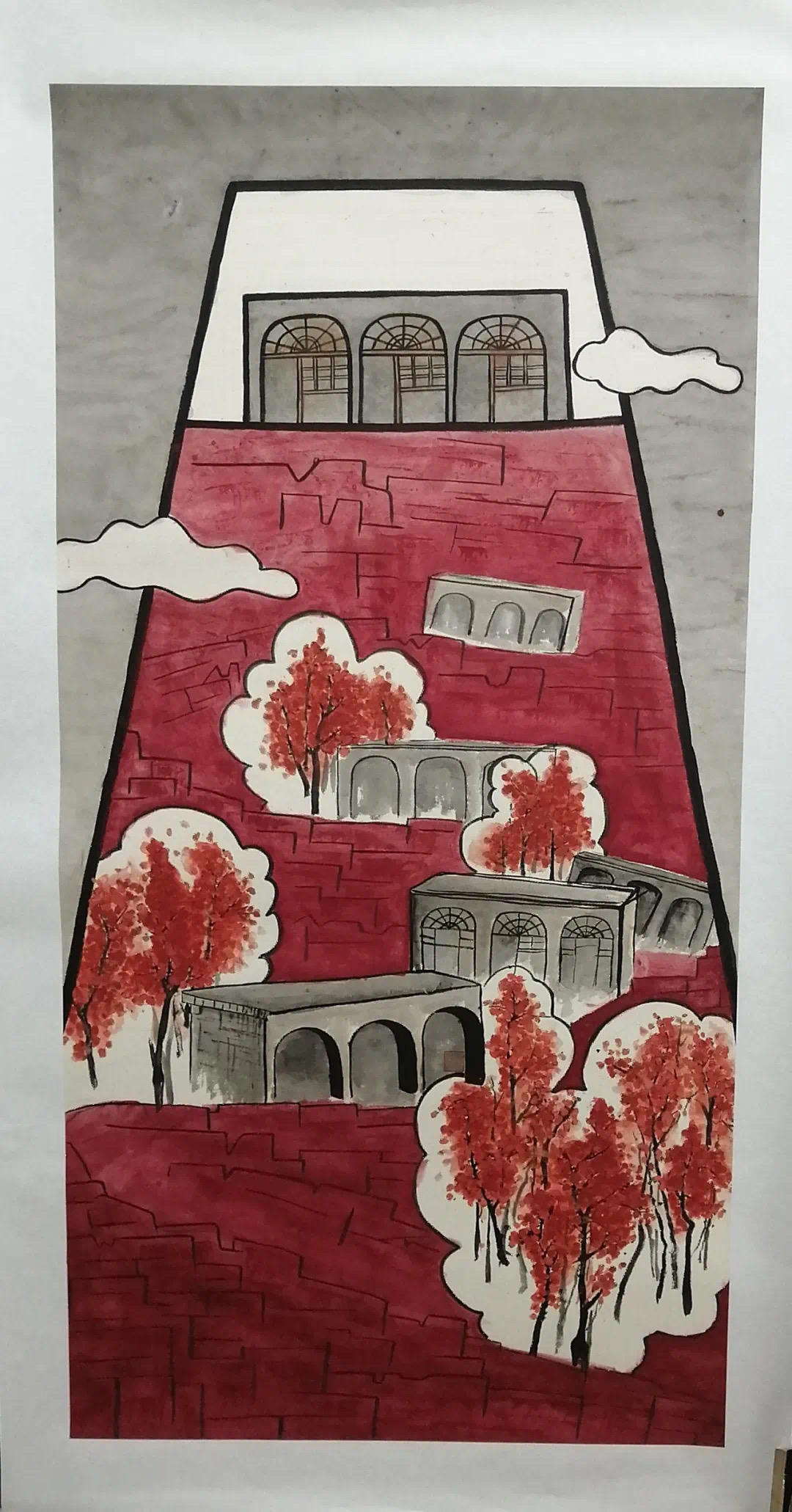 庆建党百年迎校党代会美院学子开展主题绘画创作