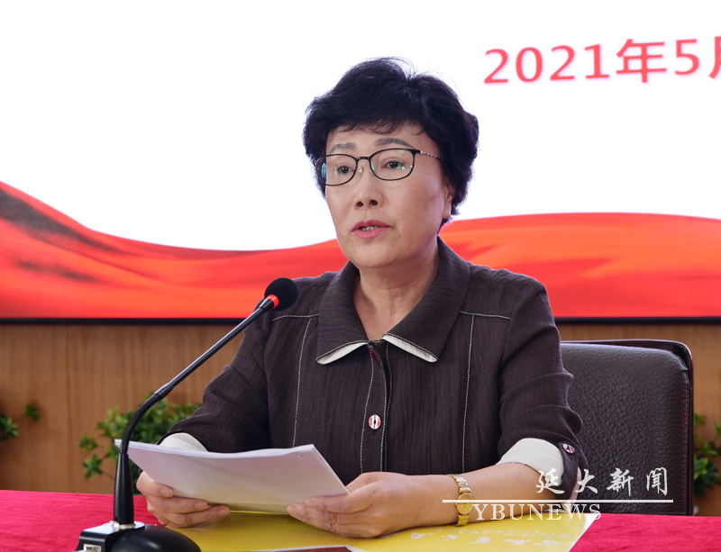 校党委书记千海兰讲话全 景